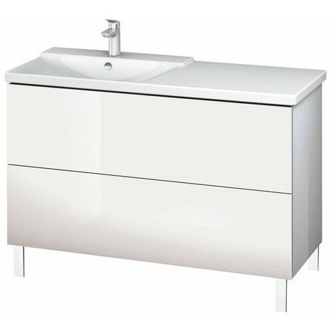 Mueble bajo lavabo L-CUBE 1220x481x709mm basalto mate