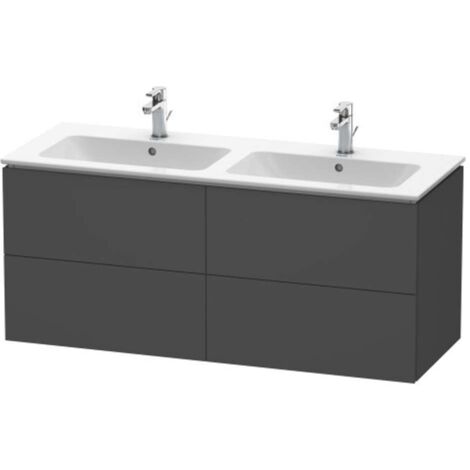 Mueble bajo lavabo L-CUBE 1290x481x550mm grafito mate