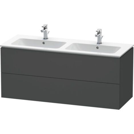 Mueble bajo lavabo L-CUBE 1290x481x555mm grafito mate