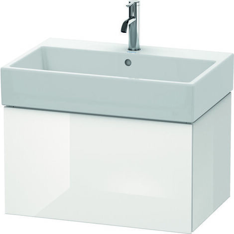 Mueble bajo lavabo L-CUBE 394x684x459mm blanco brillante