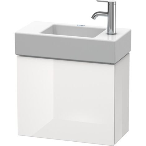 Mueble bajo lavabo L-CUBE 400x480x240mm apertura derecha blanco brillo