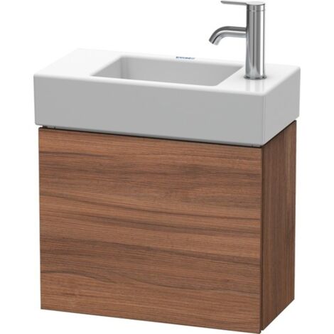 Mueble bajo lavabo L-CUBE 400x480x240mm apertura derecha nogal natural