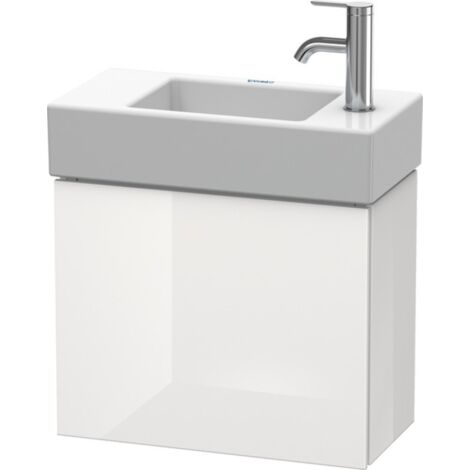 Mueble bajo lavabo L-CUBE 400x480x240mm apertura izquierda blanco brillo falta