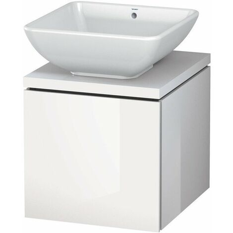 Mueble bajo lavabo L-CUBE 420x477x400mm azul piedra brillante