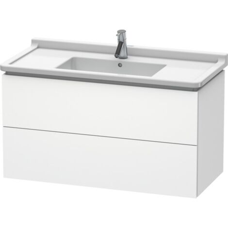 Mueble bajo lavabo L-CUBE 469x1020x558mm blanco mate