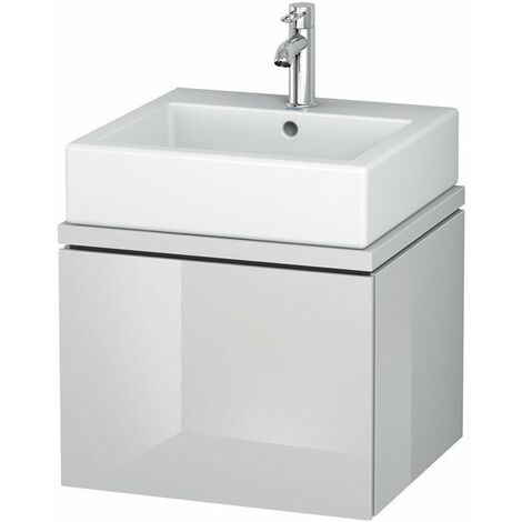 Mueble bajo lavabo L-CUBE 520x477x400mm azul piedra brillante