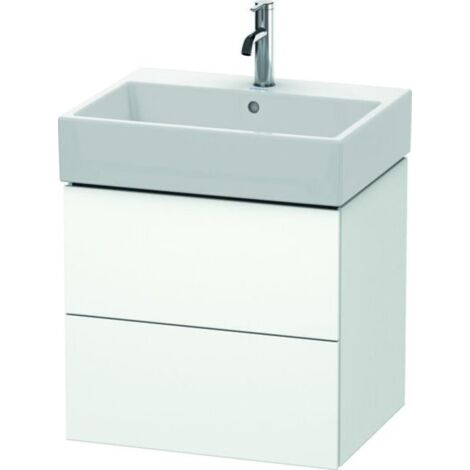 Mueble bajo lavabo L-CUBE 544x584x459mm blanco mate