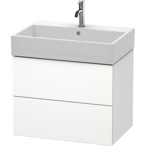 Mueble bajo lavabo L-CUBE 544x684x459mm blanco mate