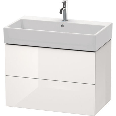 Mueble bajo lavabo L-CUBE 544x784x459mm blanco brillo falta