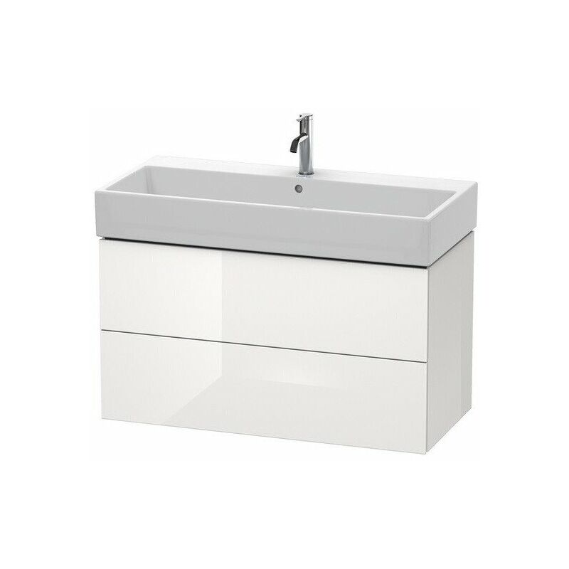 

Mueble bajo lavabo L-CUBE 544x984x459mm Azul claro mate