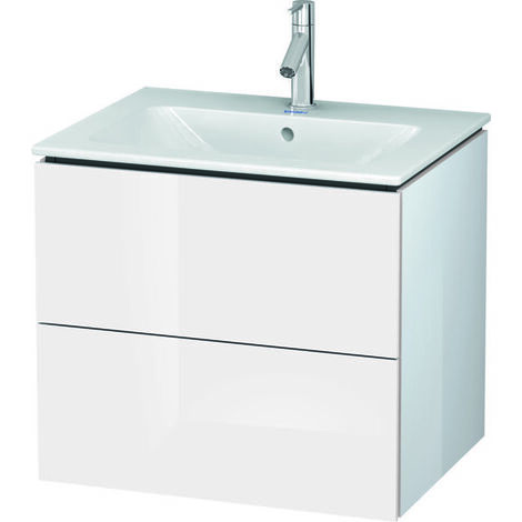 Mueble bajo lavabo L-CUBE 620x481x550mm blanco brillo falta