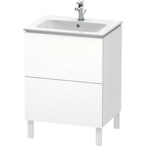 Mueble bajo lavabo L-CUBE 620x481x704mm blanco mate