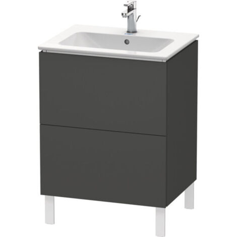 Mueble bajo lavabo L-CUBE 620x481x704mm grafito mate