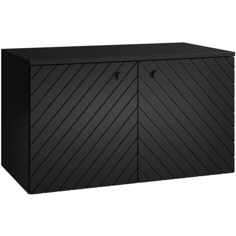 Mueble bajo lavabo Orlando 80 x 44 x 46 cm - Negro - Mueble de b