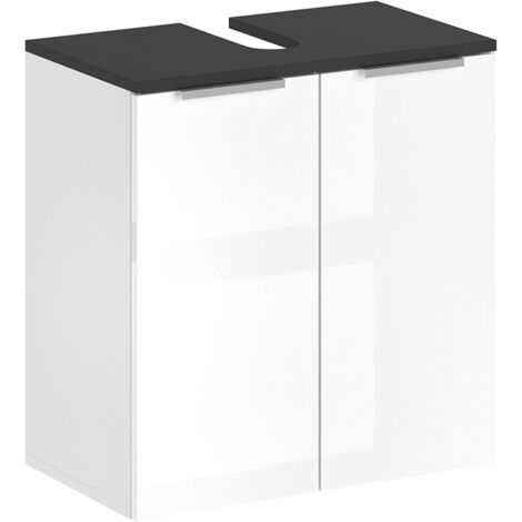 Mueble bajo lavabo Otis, Blanco alto brillo, 58 x 60 cm, Vicco