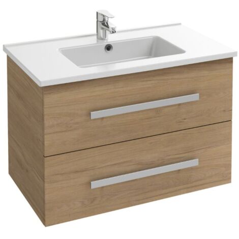 Mueble bajo lavabo suspendido 80 cm JACOB DELAFON Ola up roble