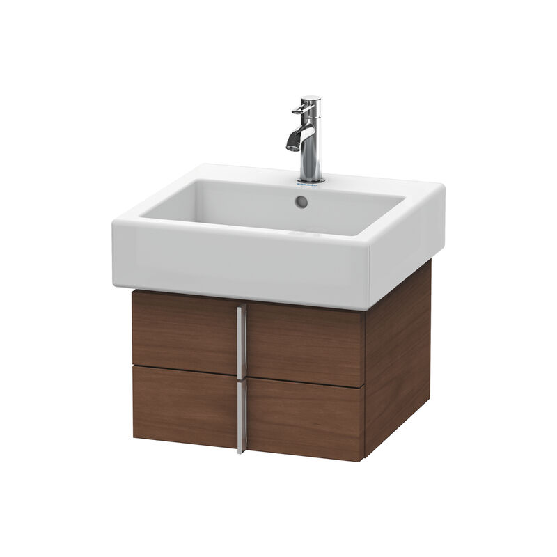 

Mueble bajo lavabo Vero 6203, de pared, con 2 cajones, 450mm, Color (frente/cuerpo): Chapa de madera auténtica de nogal americano - VE620301313