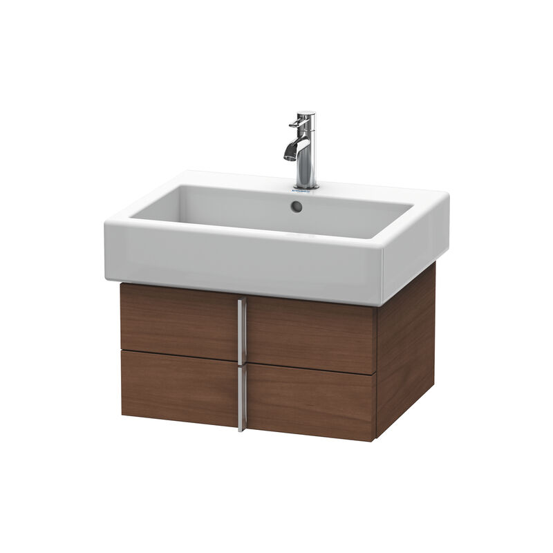 

Mueble bajo lavabo Vero 6204, con 2 cajones, 550mm, Color (frente/cuerpo): Chapa de madera auténtica de nogal americano - VE620401313