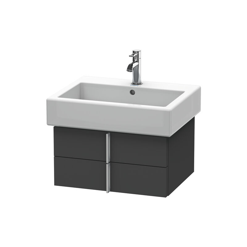 

Mueble bajo lavabo Vero 6204, con 2 cajones, 550mm, Color (frente/cuerpo): Grafito Mate Decoración - VE620404949