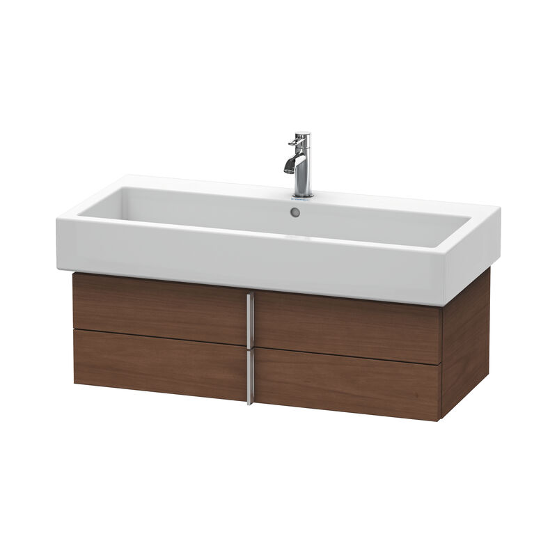 

Mueble bajo lavabo Vero 6207, de pared, con 2 cajones, 950mm, Color (frente/cuerpo): Chapa de madera auténtica de nogal americano - VE620701313