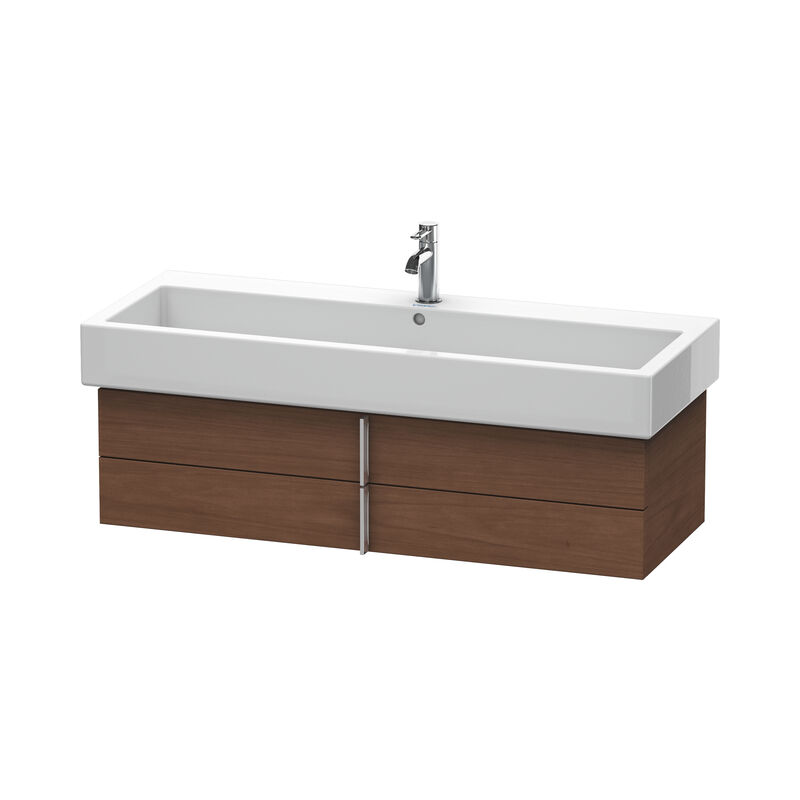 

Mueble bajo lavabo Vero 6208, de pared, con 2 cajones, 1150mm, Color (frente/cuerpo): Chapa de madera auténtica de nogal americano - VE620801313