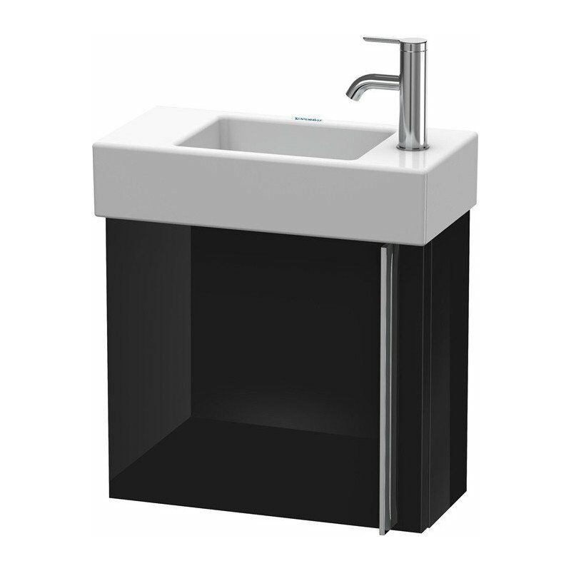 

Duravit - Mueble bajo lavabo VERO AIR 436x484x211mm apertura izquierda negro alto brillo