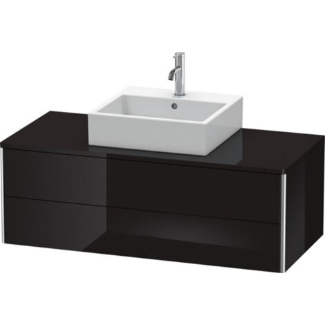Mueble bajo lavabo XSQUARE 400x1200x548mm negro alto brillo