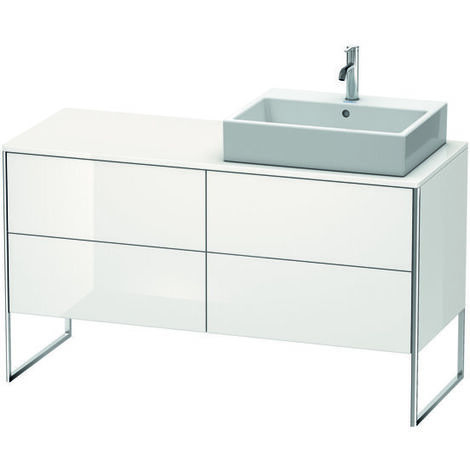 Mueble bajo lavabo XSQUARE 778x1400x548m con iluminación re falta blanco brillo