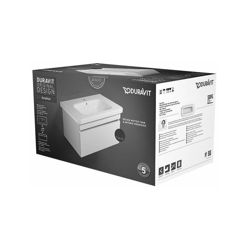 

Duravit - Mueble bajo lavabo y mueble bajo lavabo DURASTYLE 800 x 455 mm blanco brillo