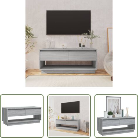Mueble bajo -  Mueble de TV madera de ingeniería gris Sonoma 102x41x44 cm
