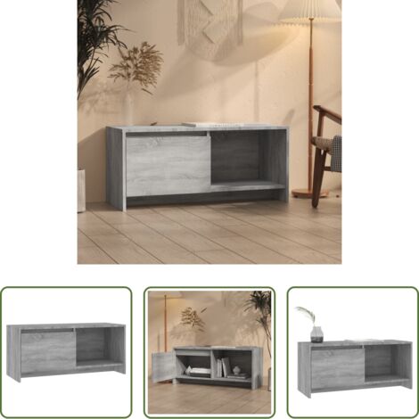 Mueble bajo -  Mueble de TV madera de ingeniería gris Sonoma 90x35x40 cm