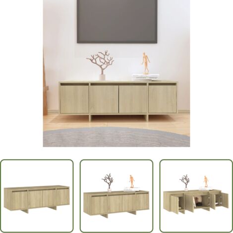 Mueble bajo -  Mueble para TV madera contrachapada roble Sonoma 120x30x40,5 cm