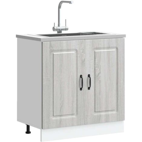 Mueble bajo para fregadero Kalmar gris  80x46x81,5 cm