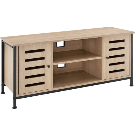 Mueble bajo para televisor Carlow 110x41,5x50,5cm - mesa para televisión estilo industrial, soporte para tv, mueble bajo para sala de estar