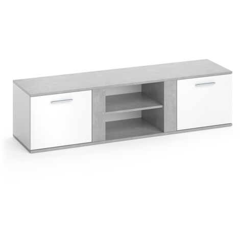 Mueble bajo para TV Novelli, Hormigón, 155 x 41 cm, Vicco