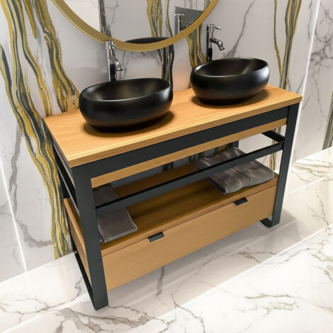 MUEBLE BANDEJA Y CAJÓN - HIERRO - Muebles - 119x44x83CM