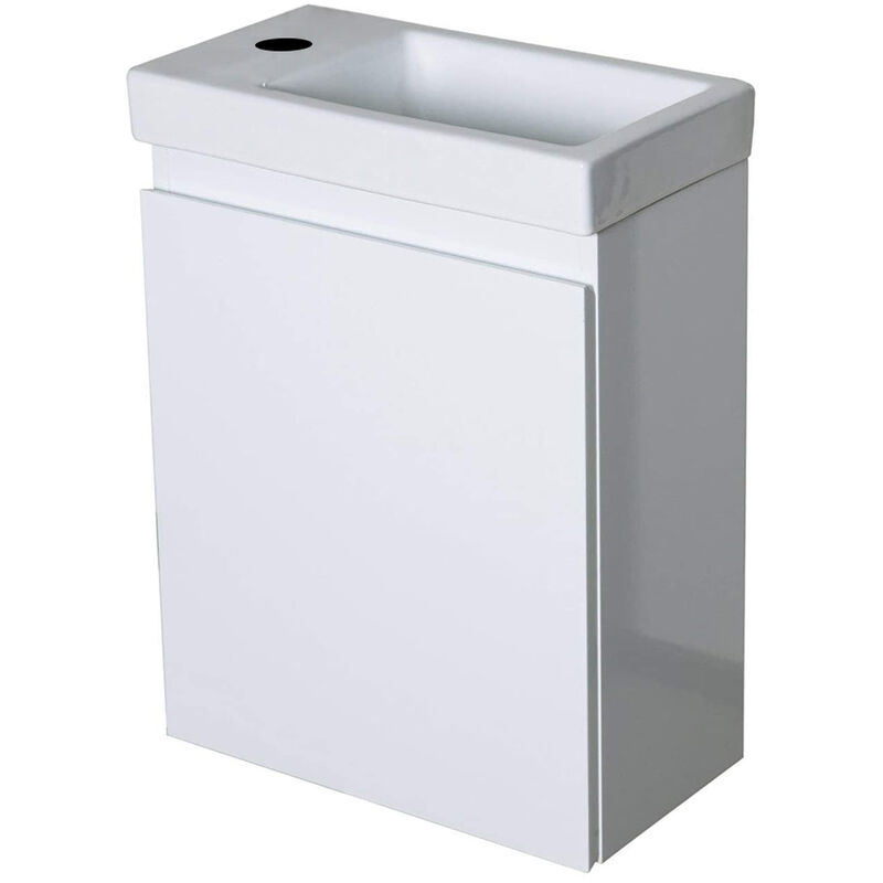 

Mueble baño lavamanos de baño,suspendido,Lavabo Lavabo sobre encimera de cerámica 40,5x22,5x55cm Blanco