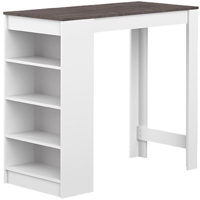 

Mueble bar ARAVIS blanco y hormigón, 115 x 50 x 102.7 - blanco y hormigón