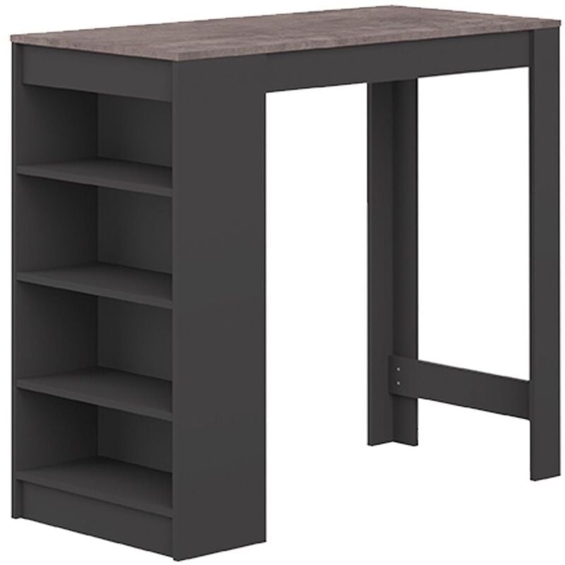 

Mueble bar ARAVIS negro y hormigón, 115 x 50 x 102.7 - negro y hormigón