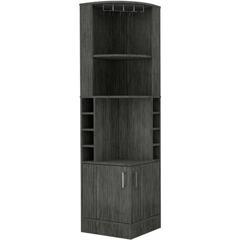 Mueble bar esquinero Syrah, con soporte para copas