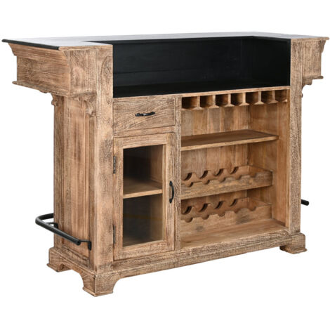 Mueble Bar Mango Metal 152X61X107 Barra Natural
