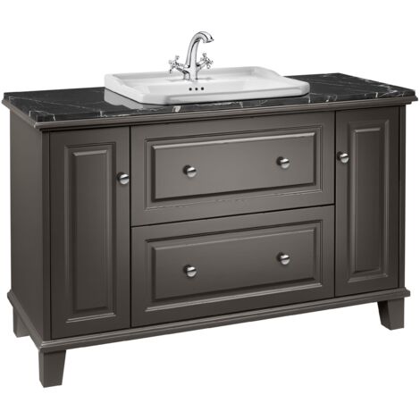 Mueble base para lavabo de encimera CARMEN - ROCA Color: Gris oscuro mate