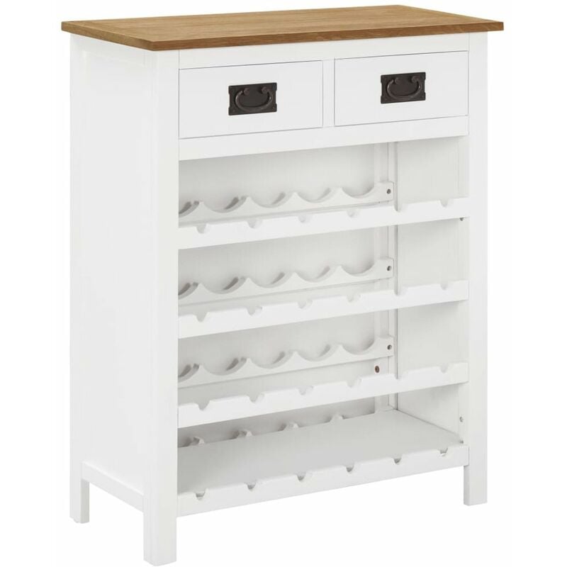 

Mueble botellero de madera maciza de roble 72x32x90 cm