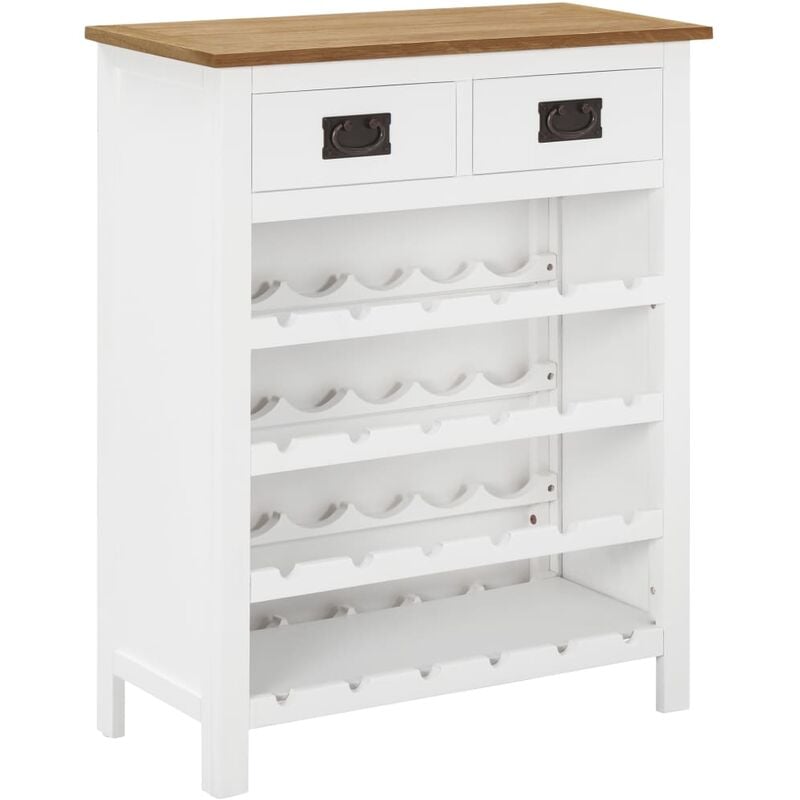 

Mueble botellero de madera maciza de roble 72x32x90 cm