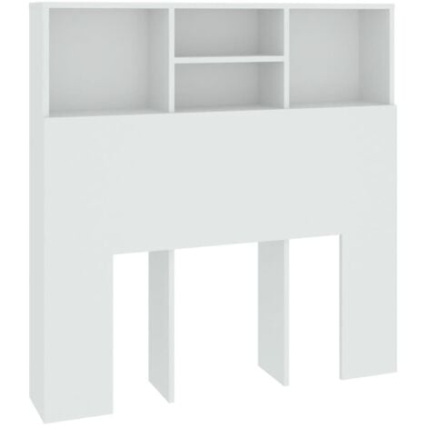 Mueble cabecero blanco 100x19x103,5 cm vidaXL