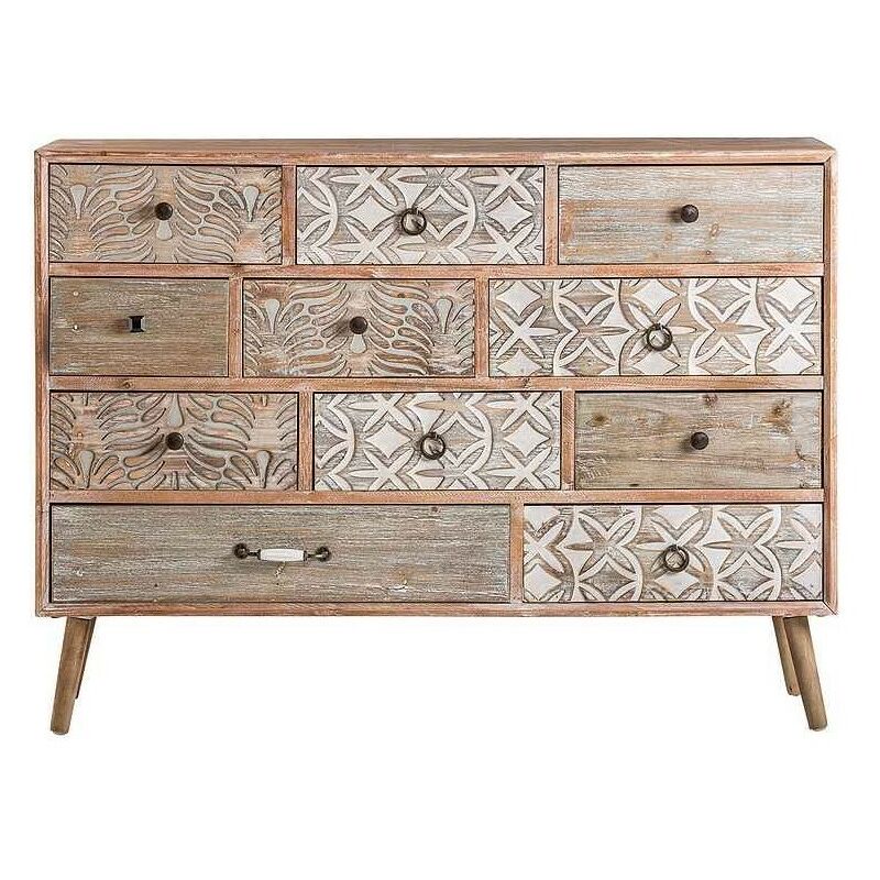 

Burkinahomedecor - Mueble cajonera BALI en madera decorada.