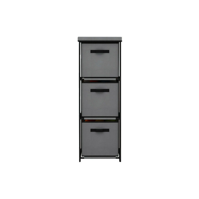 

AGD - Mueble cajonera vertical - Torre de 3 cajones semirrígidos Gris 33,5 x 33,5 x 96,5 cm