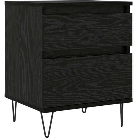 Mueble cama Roble Negro 40 x 35 x 50 cm Madera de ingeniería vidaXL