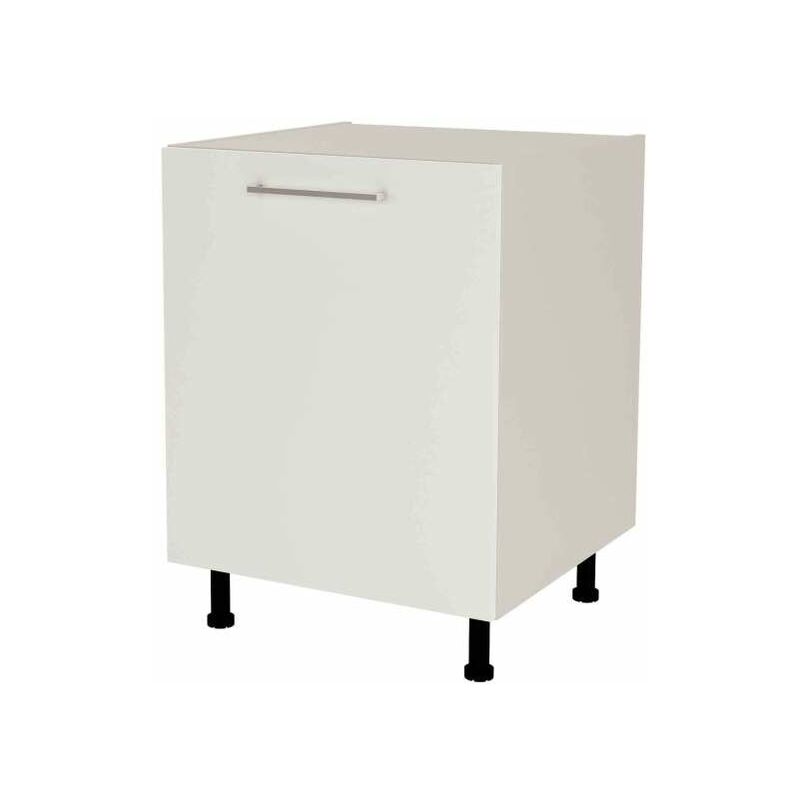 

Mueble cocina bajo con 1 puerta en varios acabados diferentes 85 cm(alto)60 cm(ancho)60 cm(largo) Color BLANCO MATE