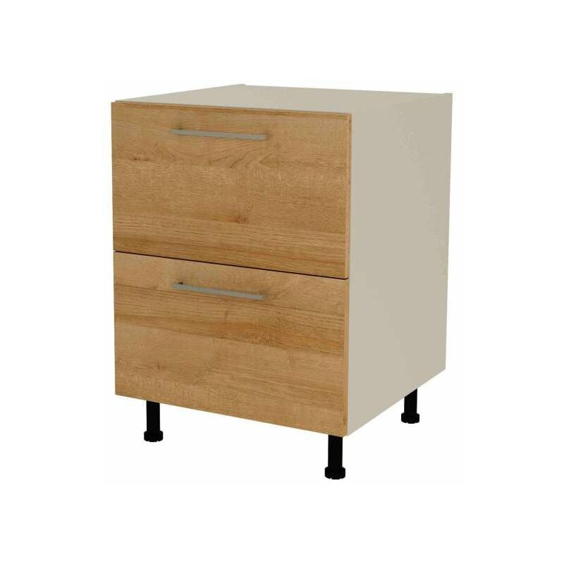 

Mueble cocina bajo con cajones gaveteros en varios colores 85 cm(alto)60 cm(ancho)60 cm(largo) Color ROBLE VEGA